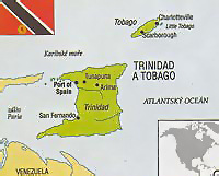 Trinidad a Tobago - mapa