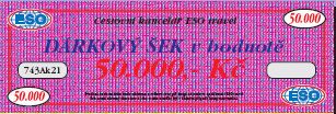 Dárkové šeky 50 000