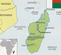 Madagaskar mapa