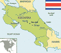 Kostarika mapa