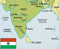 Indie mapa