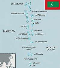 Maledivy - mapa