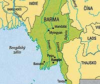 Myanmar - Barma mapa