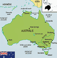 Mapa Austrálie