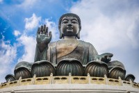 Bronzový Buddha na ostrově Lantau, Hongkong