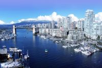 Panorama přístaviště města Vancouver