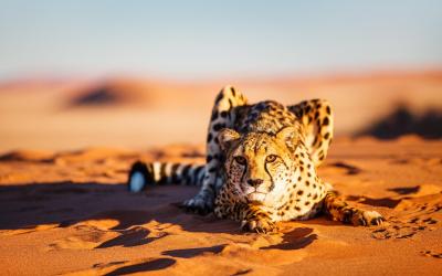 Namibie | Etosha NP - Gepard v dunách