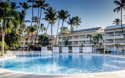 Pool surrounded by accommodation