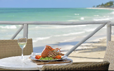 Dinner next to beach