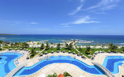 Pool and beach view