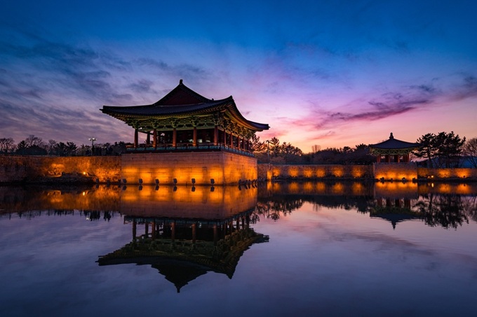 Jižní Korea - Donggung Palace & Wolji Pond
