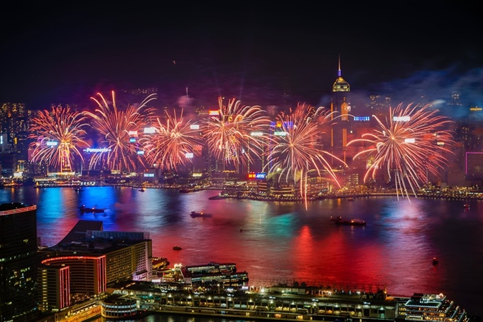 Čínský Nový rok - ohňostroj