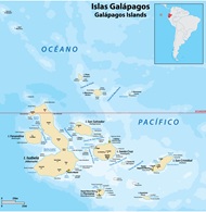 Galapágy - mapa